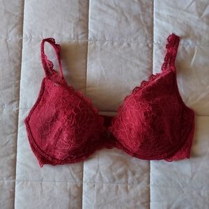 Victoria Secret Red Lace Bra Push Up Without Padding